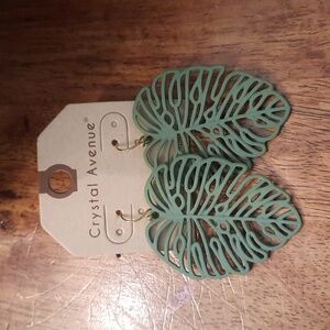 NWT Monstera Tropical Fashion Earrings